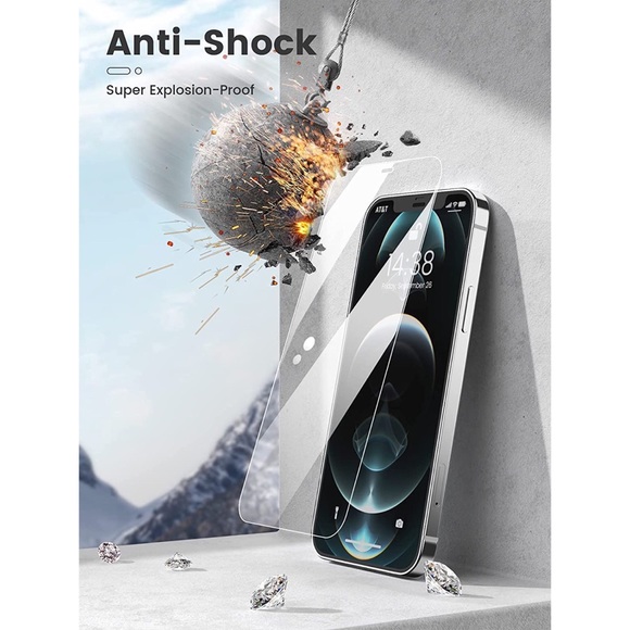 iPhone 12 Pro Ultra Clear Screen Protector Non Tempered Glass Full Coverage - Picture 2 of 6